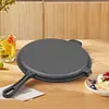 28cm Iron Ribbed Frying Pan Nonstick Handles Saucepan Pancake Skillet Household
