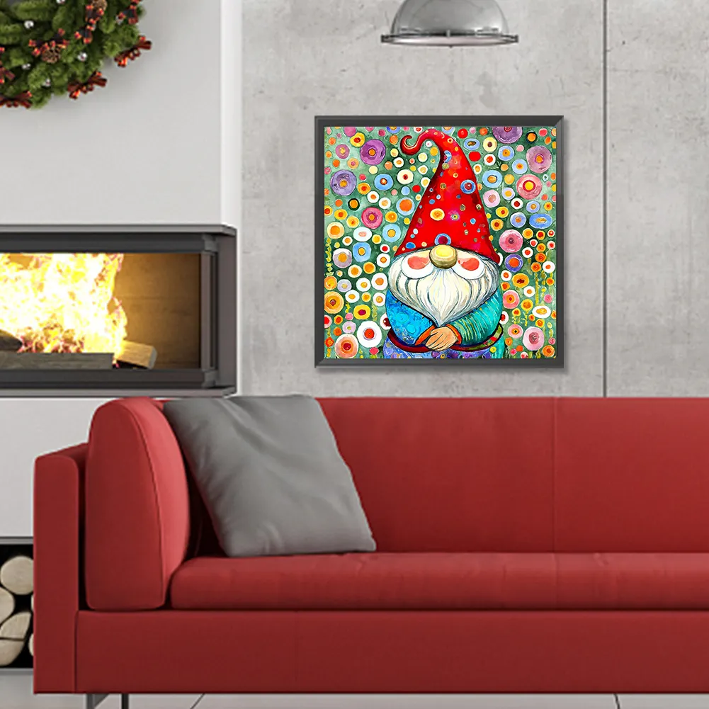 Diamond Painting - Full Round Drill - Garden Gnome(Canvas|30*30cm)