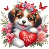 uk.everydayedeals Diamond Painting - Full Square - Love Heart Dog(35*35cm)