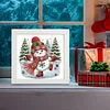 5D DIY Partial Special Shaped Drill Diamond Painting Xmas Snowman With Frame Kit19.2x19.2cm