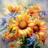 Sunflower Oil Painting-11CT Stamped Cross Stitch 40*40cm/15.75*15.75in tapestrymarket