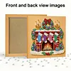 (25x25cm)DIY Pearl Painting Xmas Framed Handmade Pearl Material Art Kit Living Room Decor