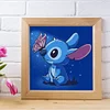 Cartoon Blauer Stitch - Runde Bohrer Diamant Malerei 30*30CM