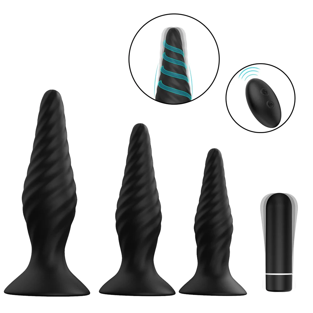 Vibrating Butt Plug A Set - Anal Sex Toy - Rose Toy