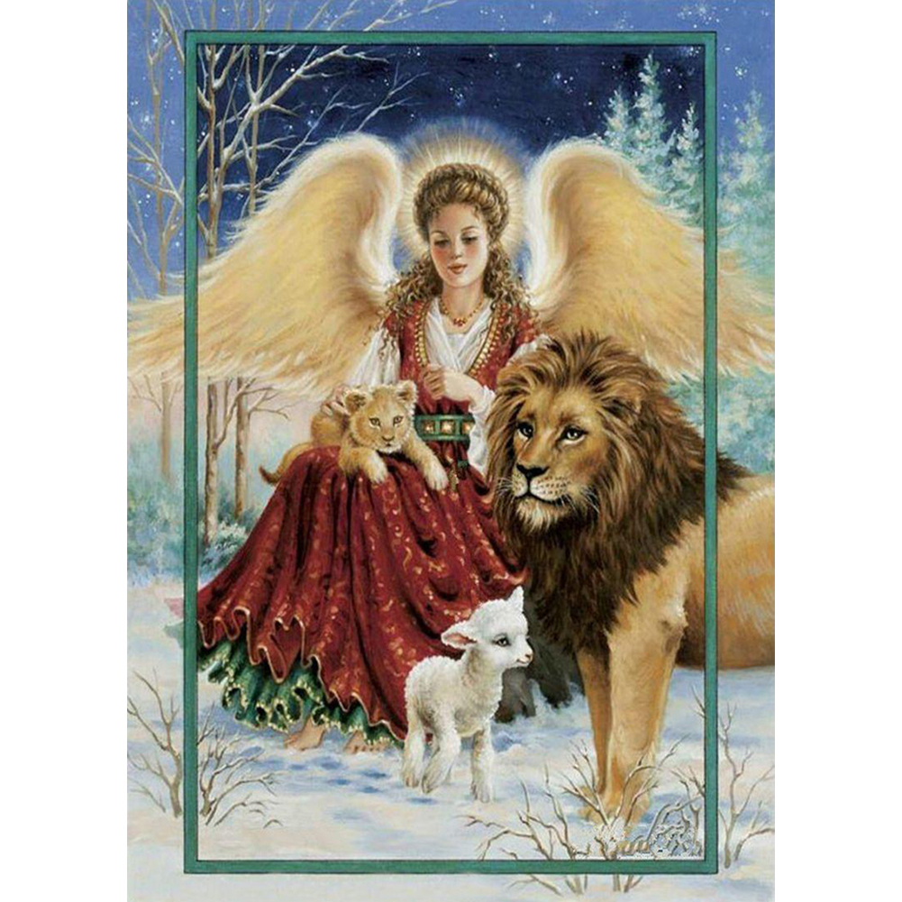 

30*40CM - Round Drill Diamond Painting - Angel Woman, 501 Original