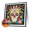 Flower Skull-Luminous Crystal Rhinestone Diamond Painting