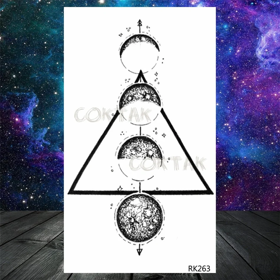 Lovely Small Planets Temporary Tattoos Realistic Sheets Body Art Arm Tattoos Paper For Adult Kids Fake Waterpoof Tattoo Sticker