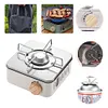 Camping Cassette Stove Outdoor Gas Burner Portable Cooking Gas Furnace (White)
