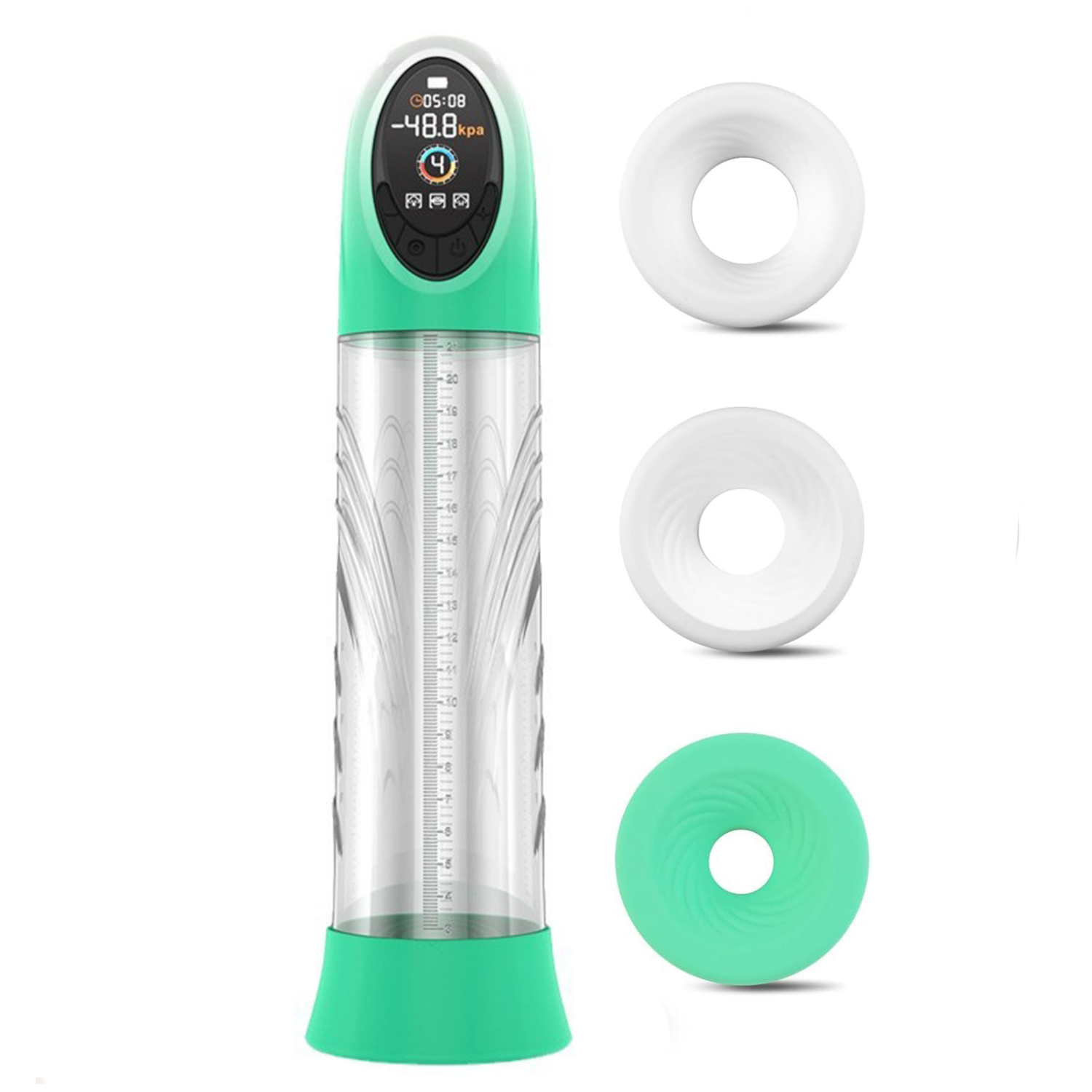 Penis Pump Male Sex Toys With 4 Pressure Levels And 9 Suction Modes - Rose Toy