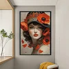 Poppy Woman-11CT Stamped Cross Stitch 40*60cm/15.75*23.62in(Big Size)