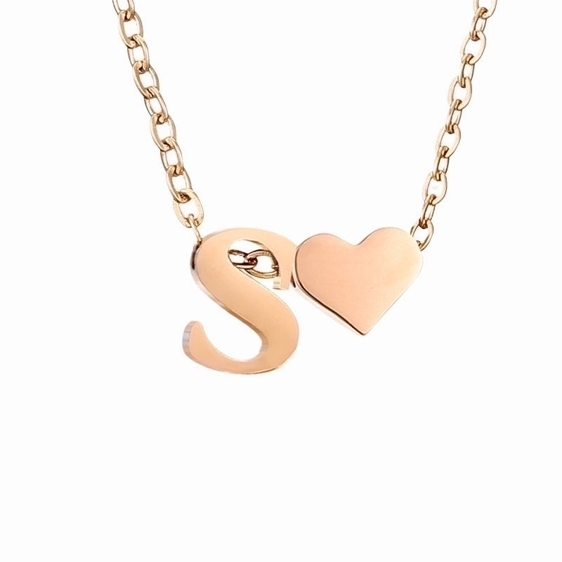Stainless Steel Titanium Steel 14K Gold Plated Fashion Plating Letter Necklace