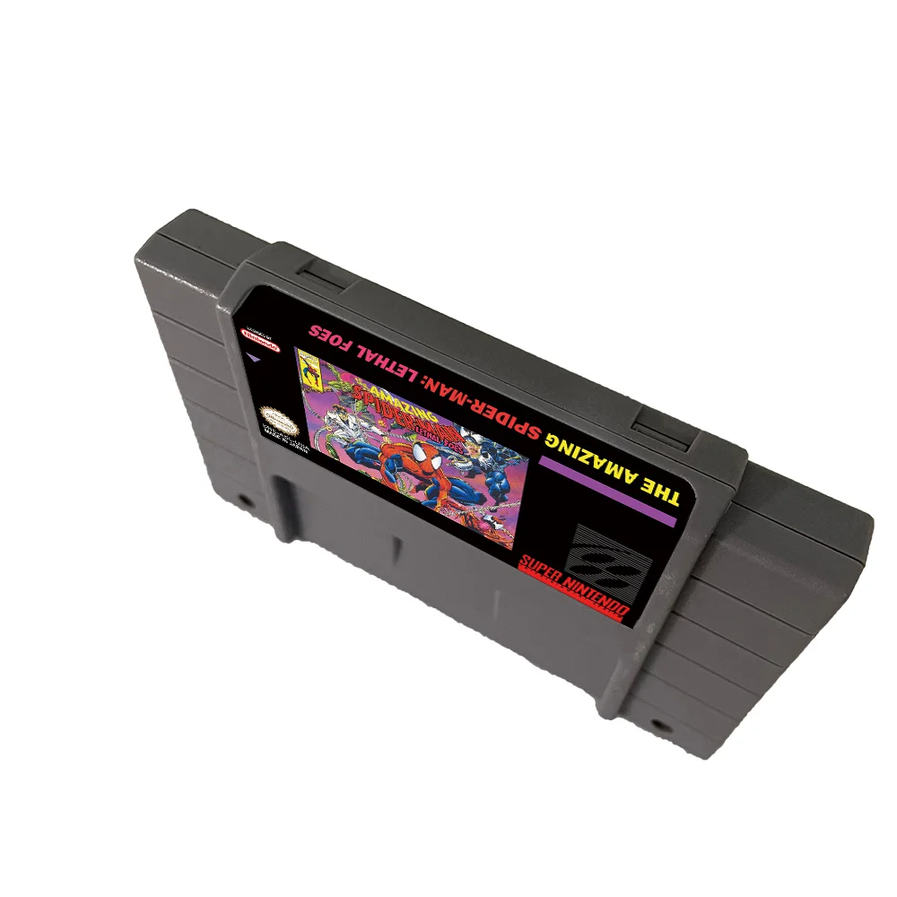 The Amazing Spider-Man: Lethal Foes SNES For Super Nintendo Entertainment System - 16 Bit US Version Game Cartridge
