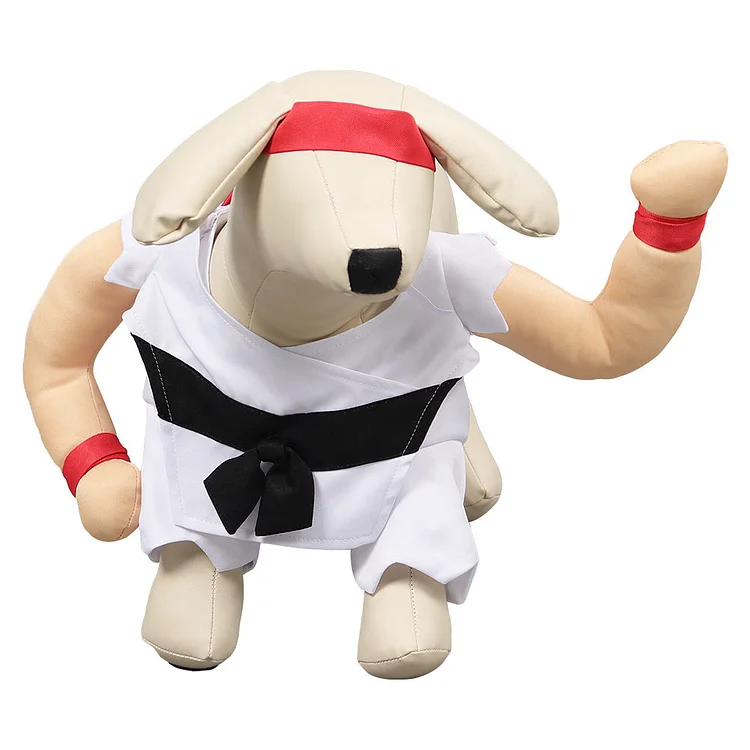 Game Street Fighter Ryu Dog Outfits Standing Pet Clothes Cosplay Costume Suit
