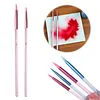 2Pcs Digital Oil Painting Brush Set Lightweight Soft Head Nylon Bristles Brush Non-Slip Professional Watercolor Brushes  Painting Supplies (Pink)