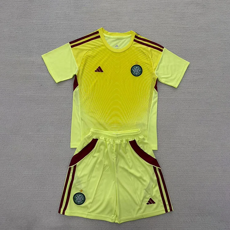 25/26 Celtic Yellow Goalkeeper Kids Set