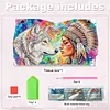 Boho Maiden And Wolf DIY Diamond Painting PU Tissue Holder Box