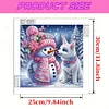 Schneemann 5d DIY Diamond Art Malerei Sets spezielle Form Teilbohrer Kunst 30x30cm