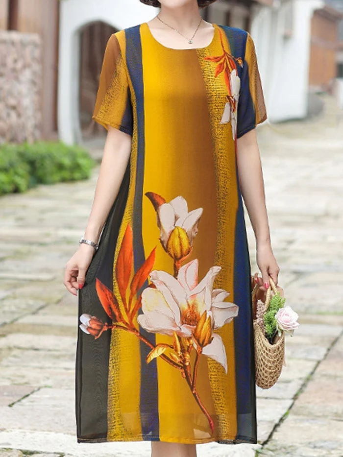 Fashion Elegant Print Dress
