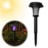 Solar-powered Solar Dual-Mode Garden Zapper IPX4 Waterproof Outdoor Garden Insect Killer Lamp Mosquito Repellent Zappers for Moths Gnats Flies Small Flying Insect Gnat