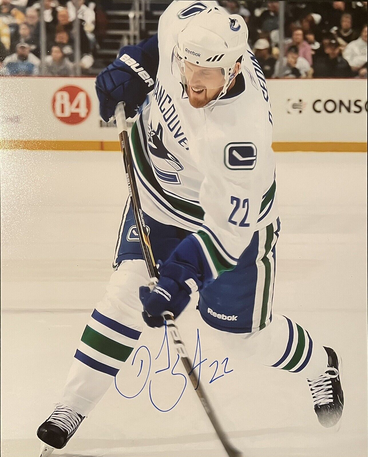 Daniel Sedin Signed 8x10 Photo Poster painting Vancouver Canucks