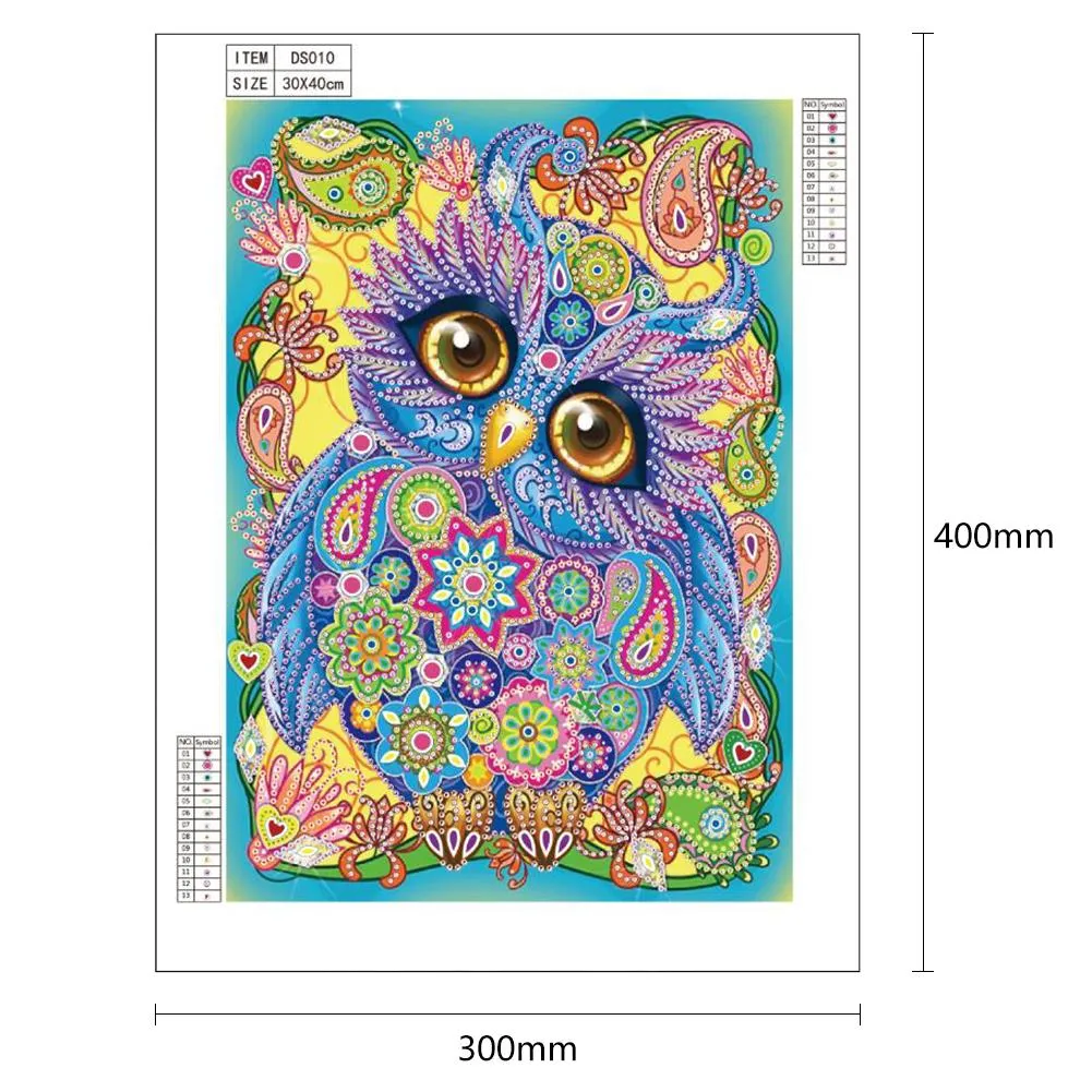 Special Shape Diamond Painting 40*30cm - Owl