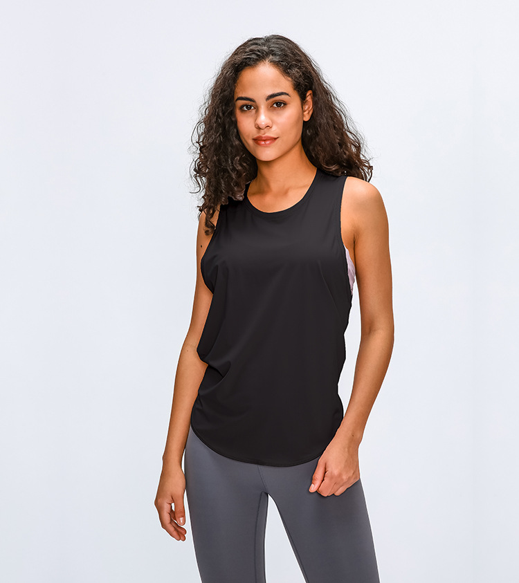 womens athletic vest for sale black