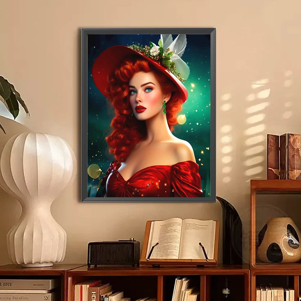 Diamond Painting - Full Round Drill - Lady(Canvas|30*40cm)