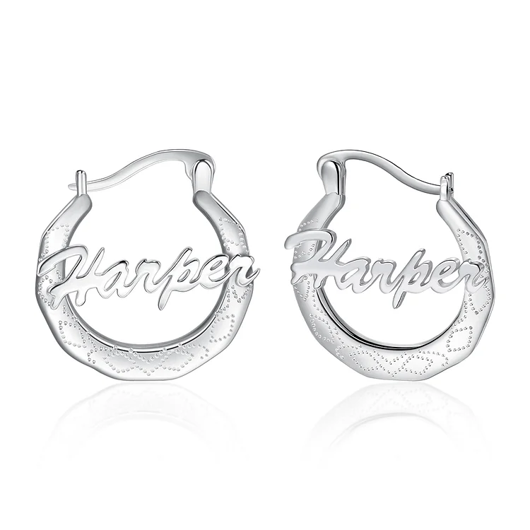 Personalized Hoop Name Earrings for Women