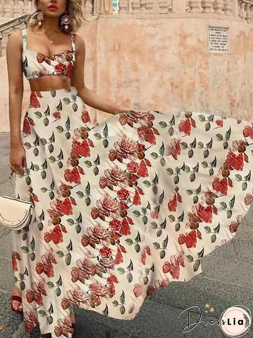 Flower Printed Maxi Dress