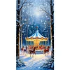 Snowy Carousel - Diamond Painting - Full Round Drill (Canvas|40*70cm)