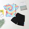 Kid Baby Girl Tie-Dye Print Shorts Set