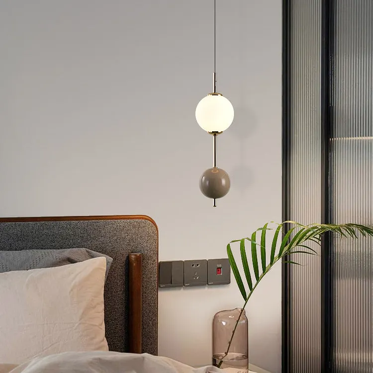 Modern Minimalist Iron Candied Haws Colorful Ball LED Pendant Light For Bedroom