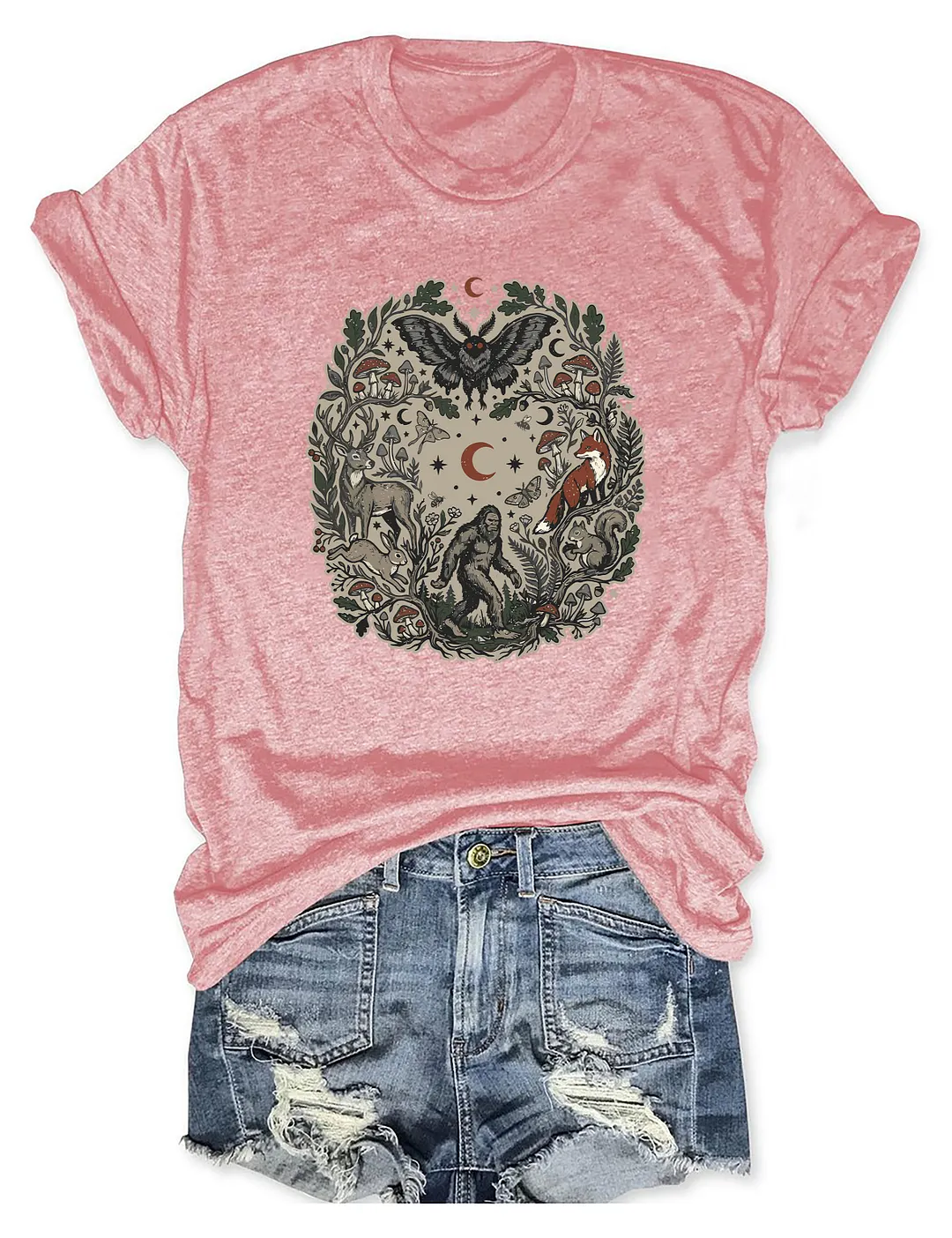 Forest Friends Mothman Bigfoot T-shirt