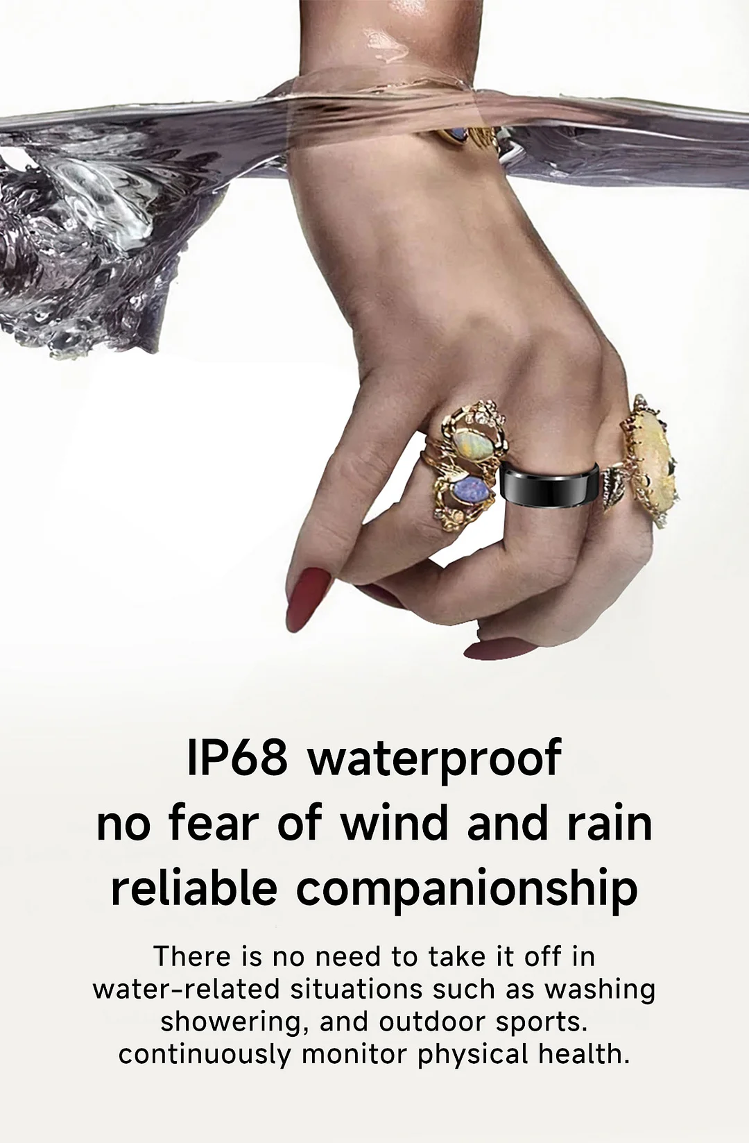 New Smart Ring Heart Rate Blood Oxygen Sleep Monitoring Tracking Ring