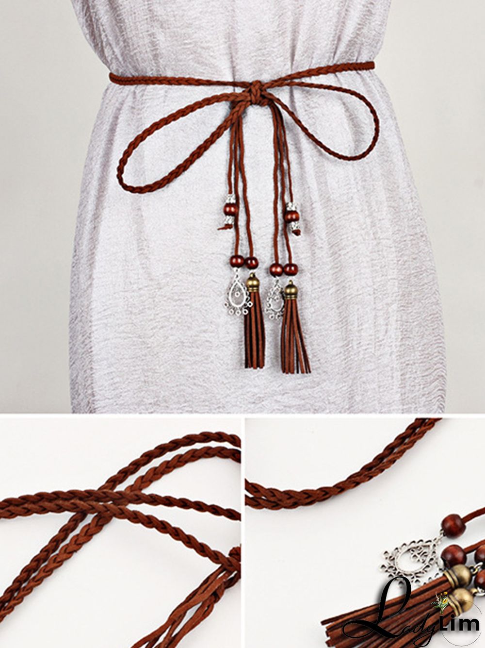 Simple Bohemia Artificial Leather Tasseled Belts