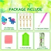 >SALE<12PCS Cartoon Dinosaur Double Sided Diamond Painting Keychain for Beginner Adult