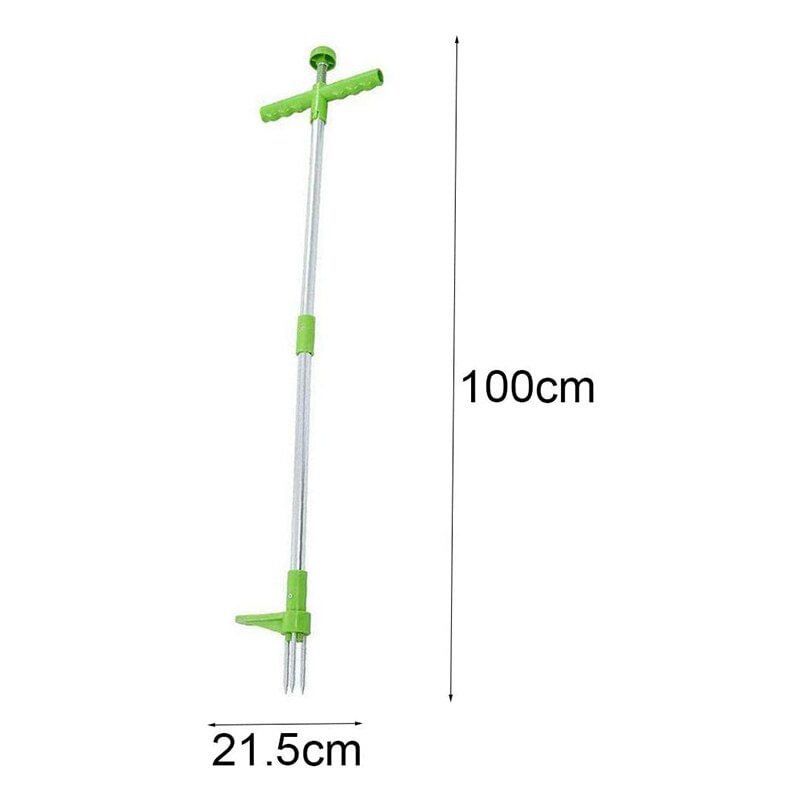Standing Plant Root Remover Weed Puller Tool Garden Stand Up Weeder with Claws Twist Hand Weed Root Pulling Tool