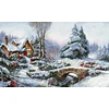 Snow Scene-11CT Stamped Cross Stitch 30*50cm