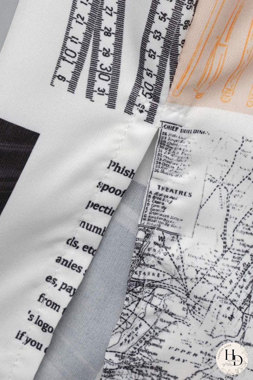 Black Pink Casual Print Patchwork Slit Turndown Collar Tops