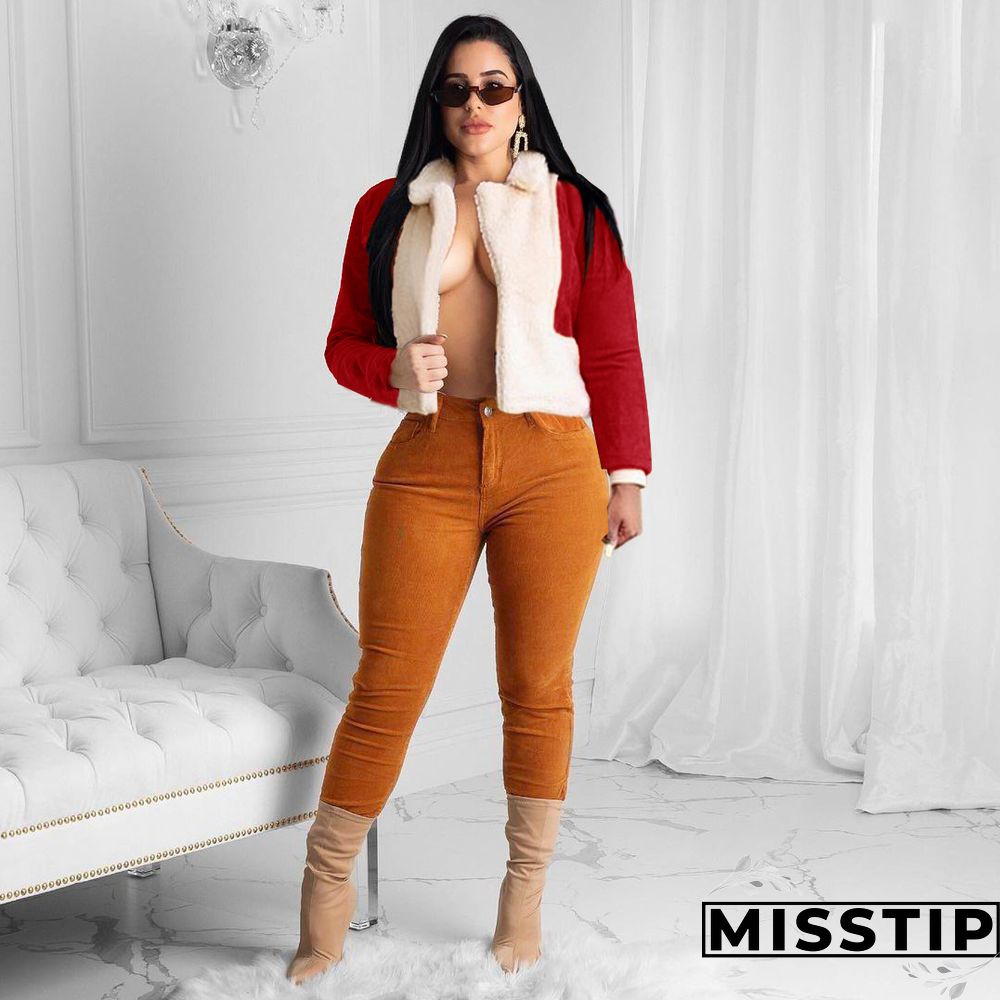 Loose Padded Fur Collar Warm Jacket Coat