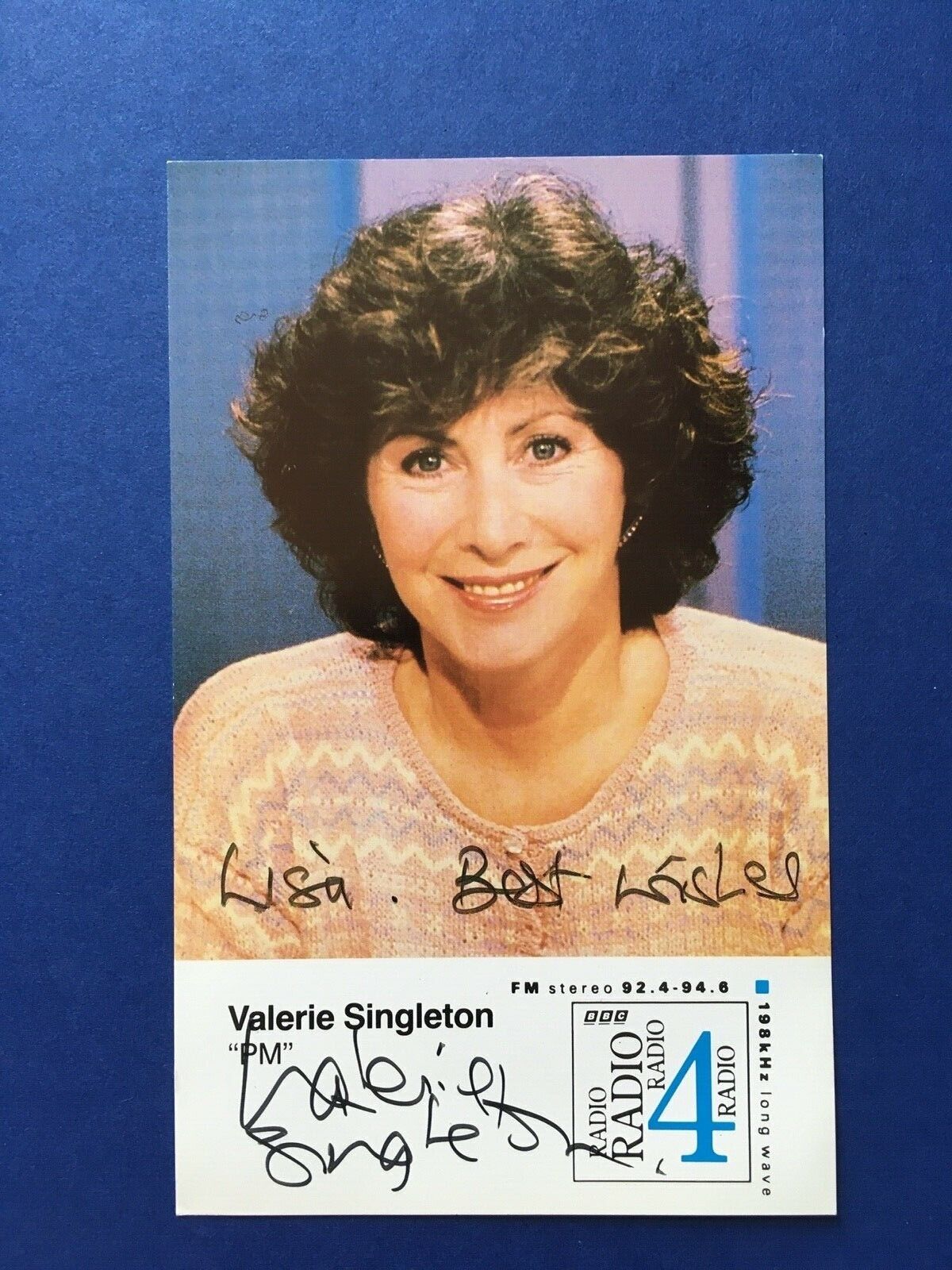 VALERIE SINGLETON - RADIO & TV PRESENTER - BLUE PETER - EXCELLENT SIGNED Photo Poster painting