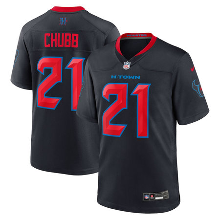 Youth Houston Texans #21 Nick Chubb Nike Navy Alternate 2 Game Jersey
