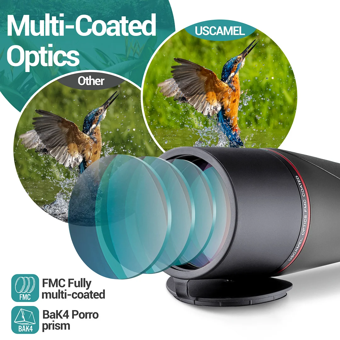 BEBANG Spotting Scope,20-60x80 HD Spotting Scope with Tripod, Carrying Bag and Scope Phone Adapter,Waterproof