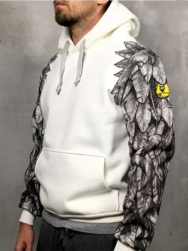 Angel wings mens hoodie
