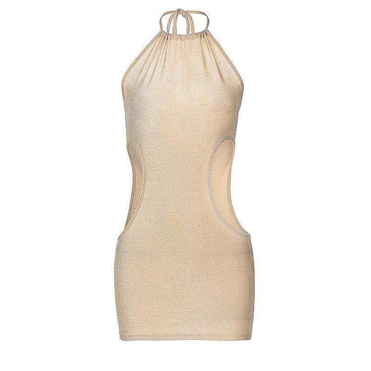 Promsstyle Adjustable straps waist hollow slinky mini dress