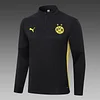 2024/2025 Dortmund Half-Pull Training Suit Black Football Shirt 1:1 Thai Quality