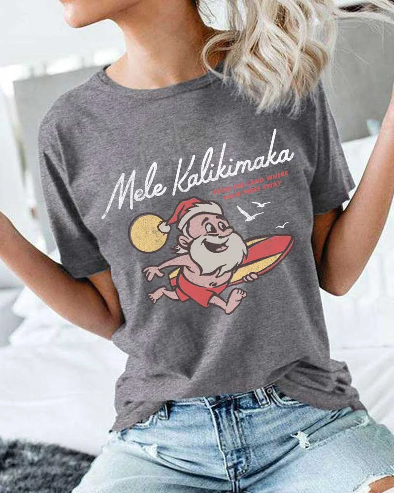 Mele Kalikimaka Hawaii Retro Christmas T-Shirt