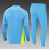 2024/2025 Manchester City Half-Pull Training Suit Sky Blue Football Shirt 1:1 Thai Quality Set