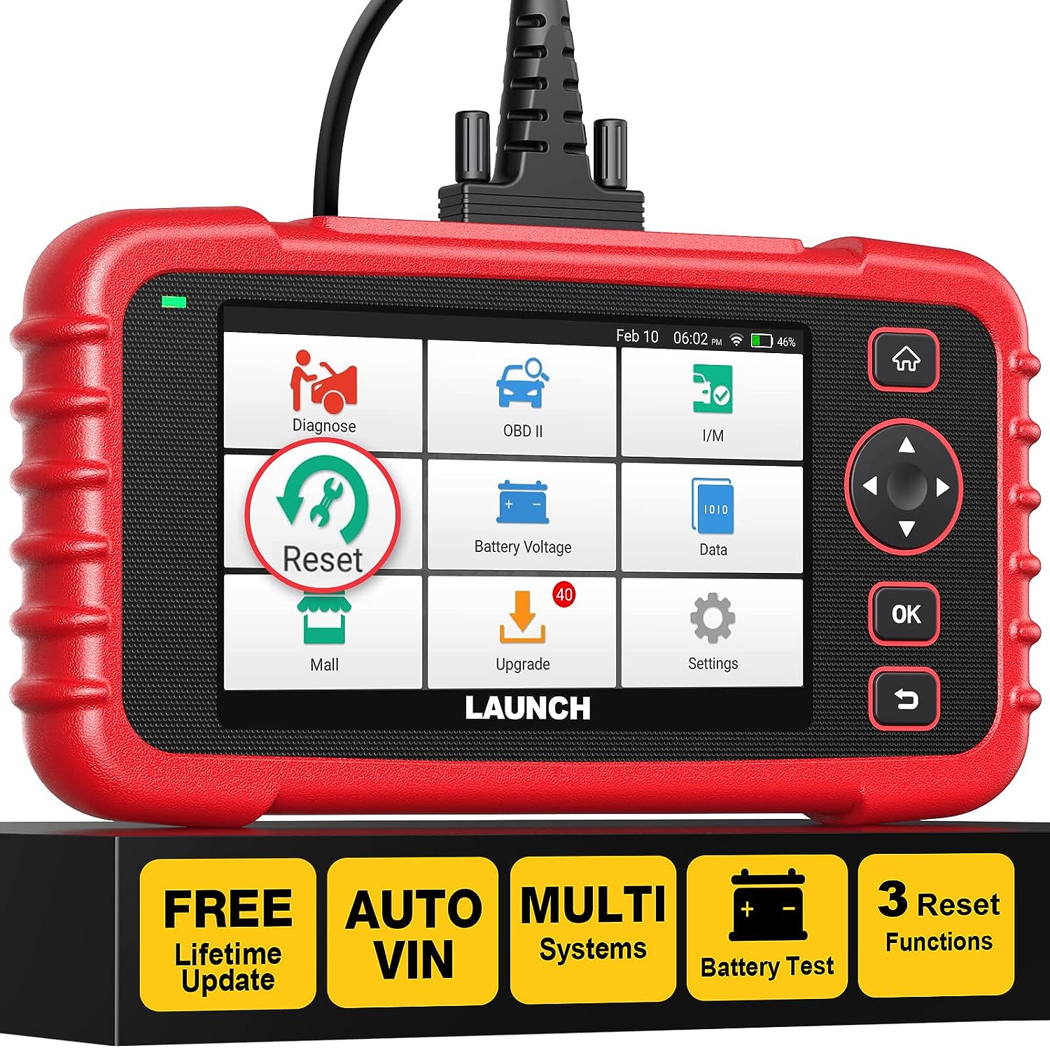 LAUNCH X431 CRP123X Elite OBD2 Car Diagnostic Tool Code Reader