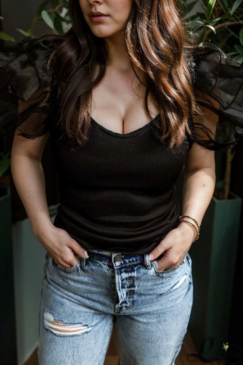 simple round neck pleated short sleeve t shirt circular cap drop shoulder scoop jewel closed